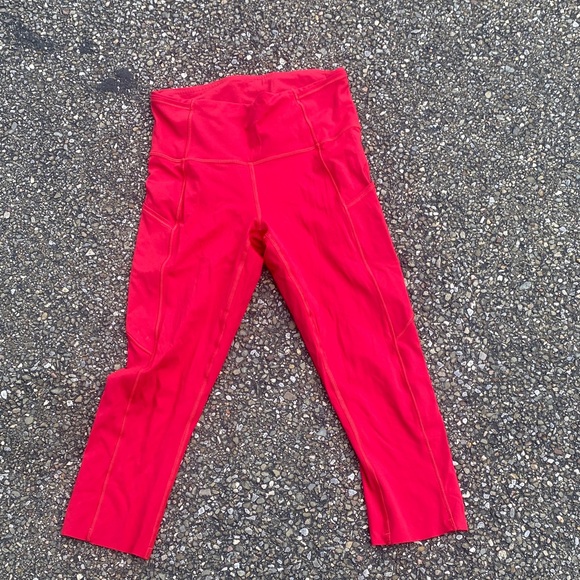 Vibrant Red lululemon Leggings - Picture 1 of 3
